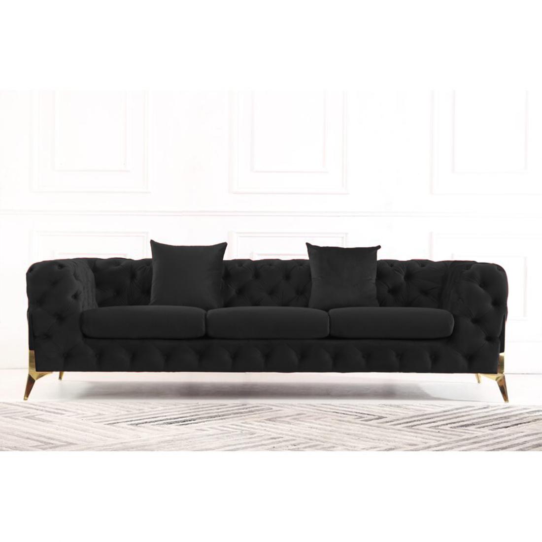 Norman Fabric Sofa - Black