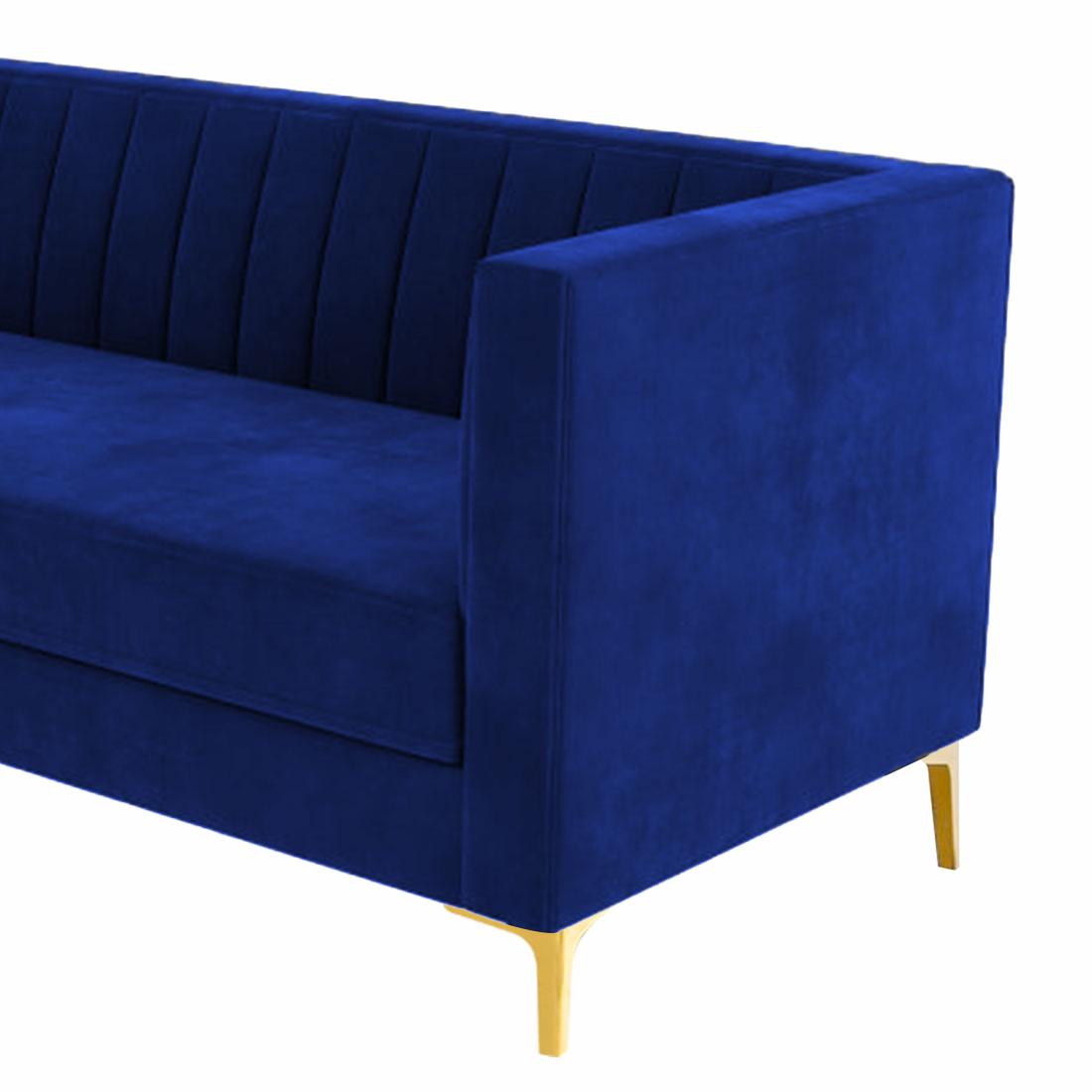Loris Fabric Sofa - Navy Blue
