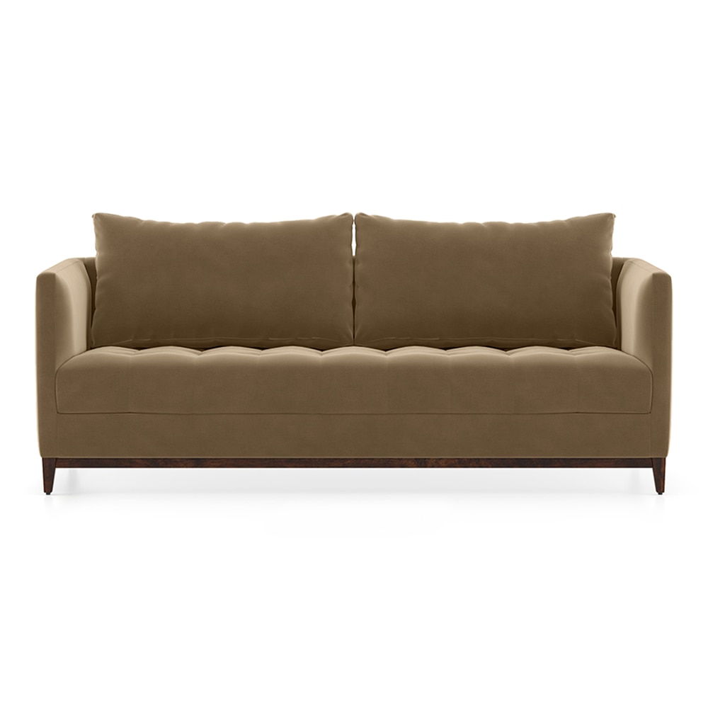 Florence Luxe 3 Seater Fabric Sofa in Fawn Velvet Colour