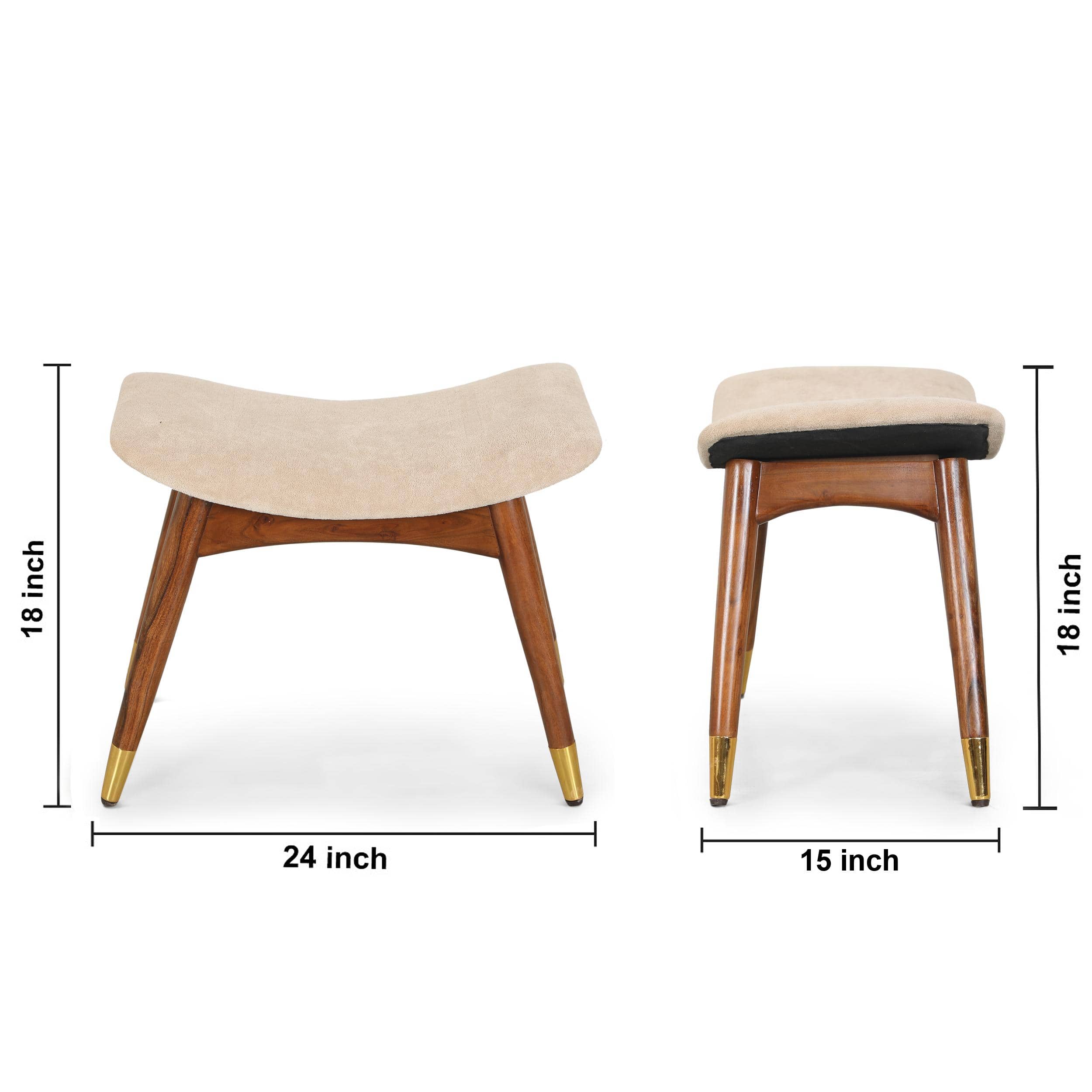 Zuno Seating Stool in Beige Color