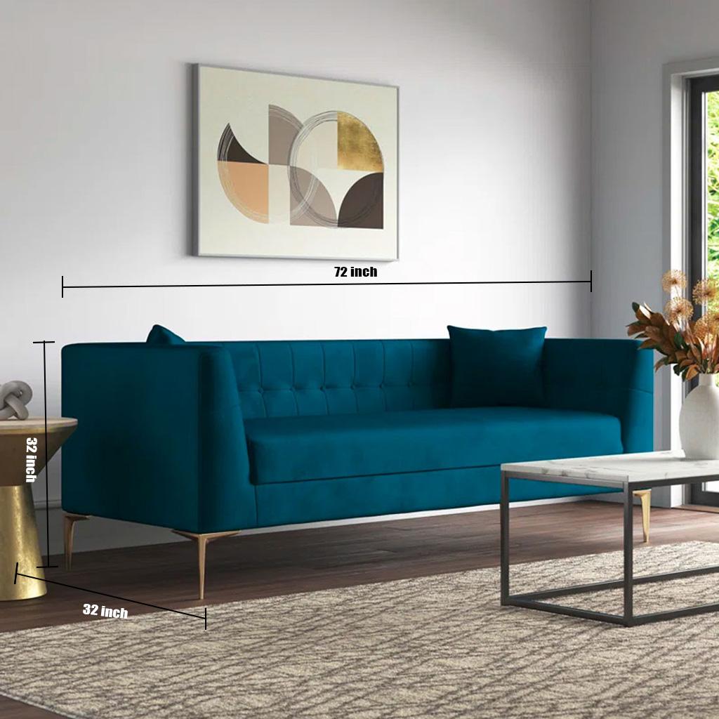 Alpha Fabric Sofa - Blue