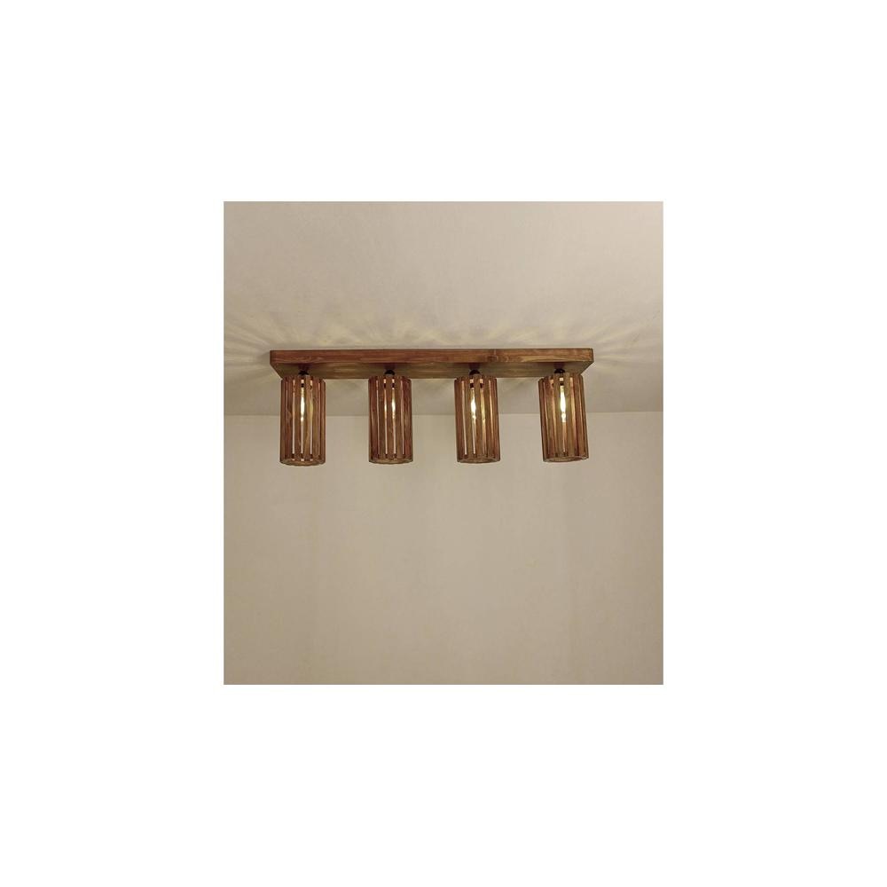 Casa Brown Solid Wood Ceiling Light
