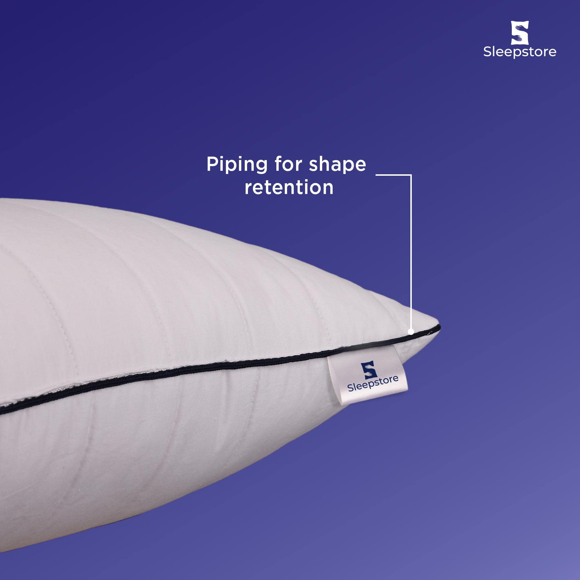 Fibrom Quilted 2 Pcs Soft Supportive Cushion 12 X 18 Inches