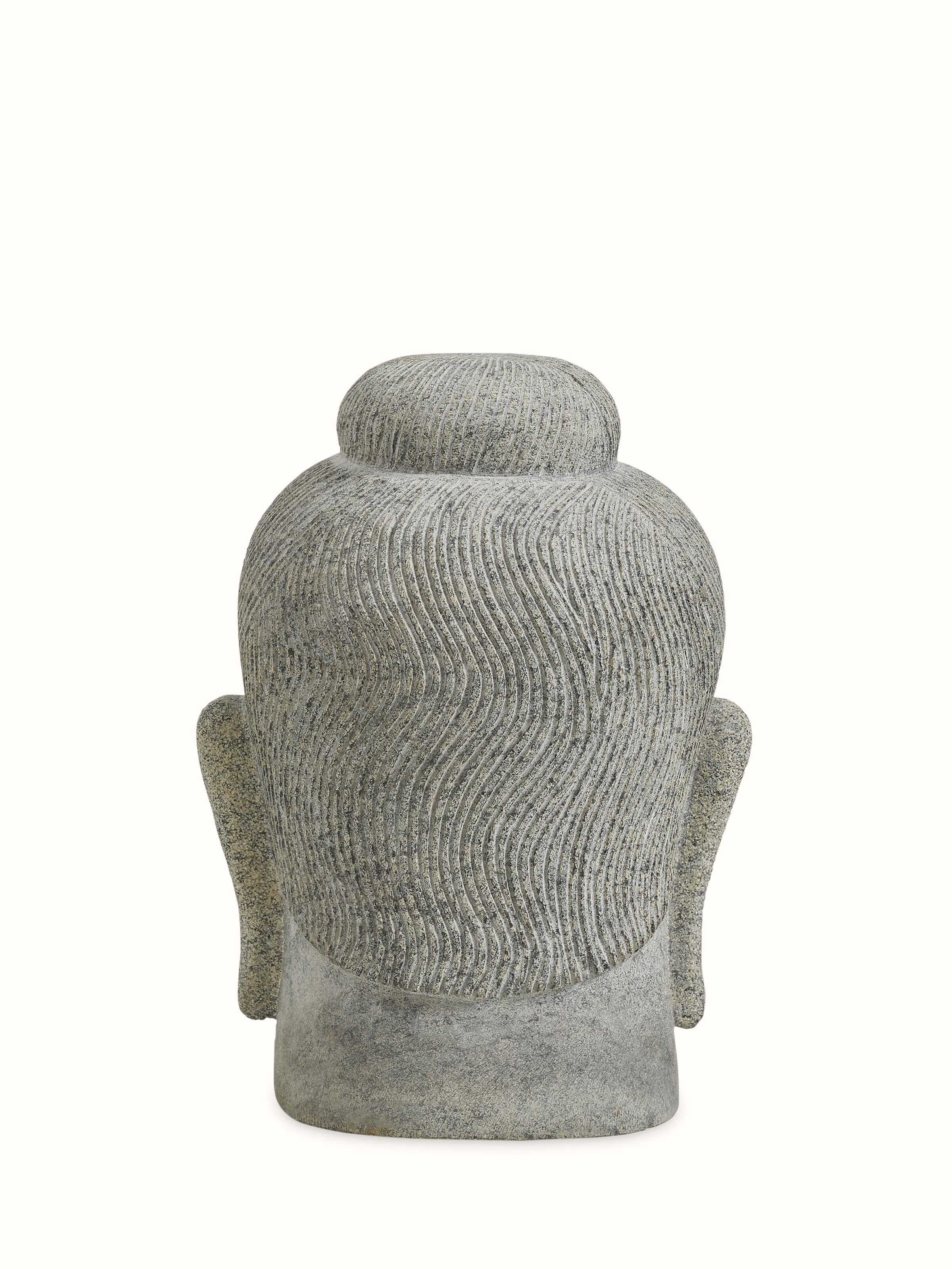 Stone Carved Buddha Head Sculpture