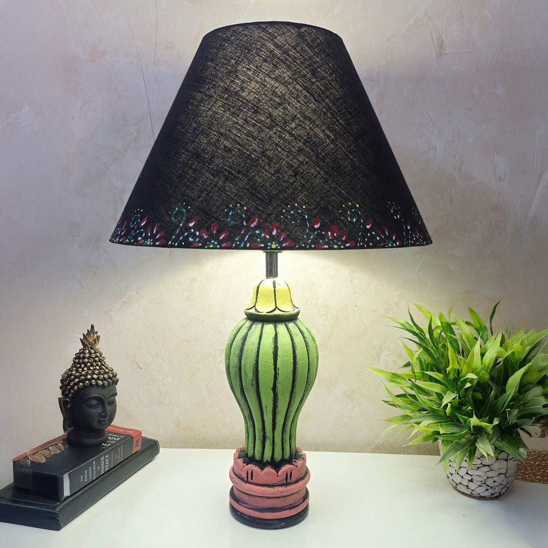 Handcarved Wooden Table Lamp Ignites The Look Of Your Dull Corner - Disoo Fashions