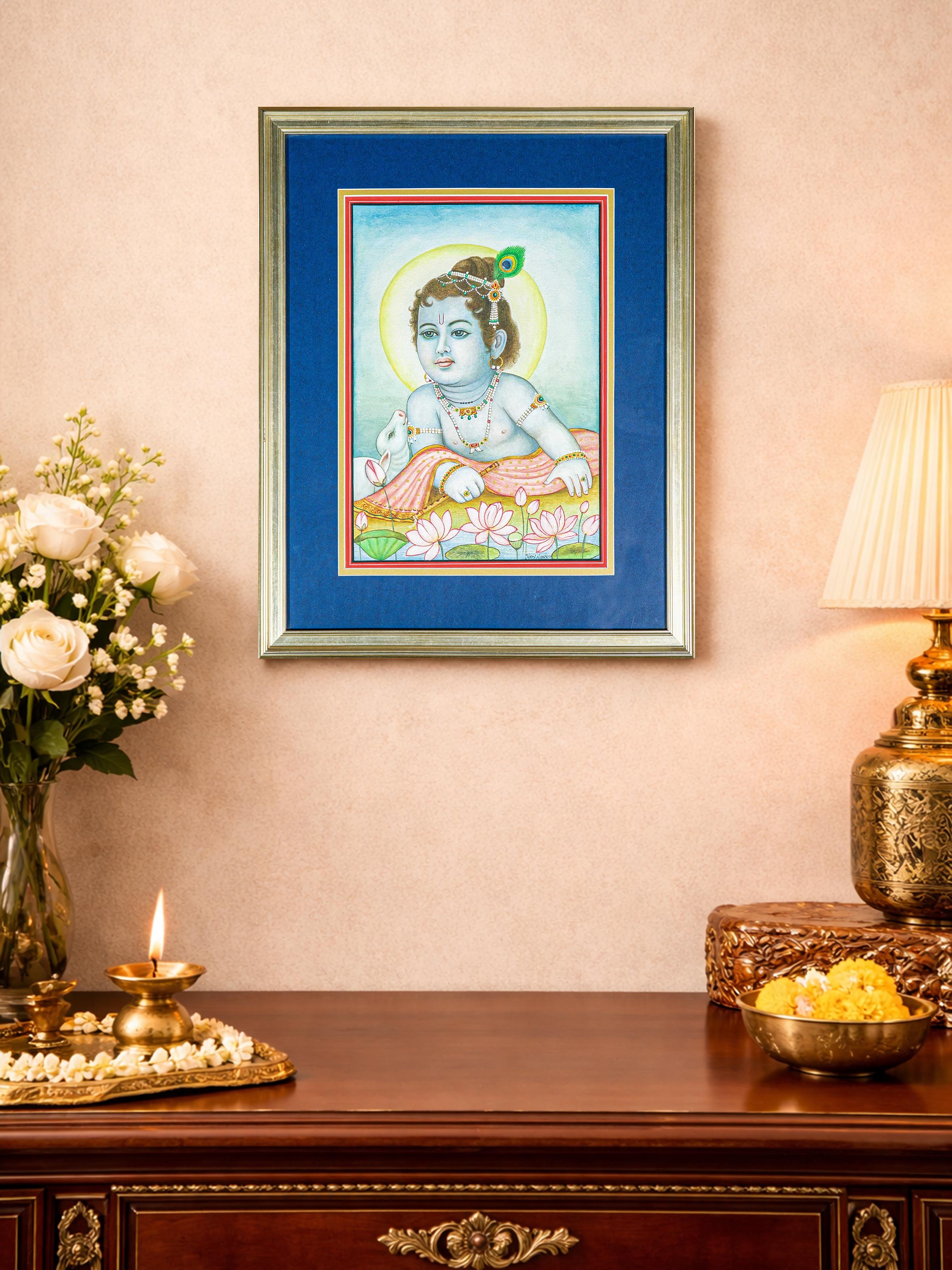 Shri Krishna Miniature Painting
