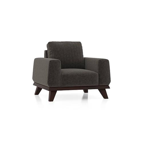 Granada Premium 1 Seater Fabric Sofa in Smoke Colour