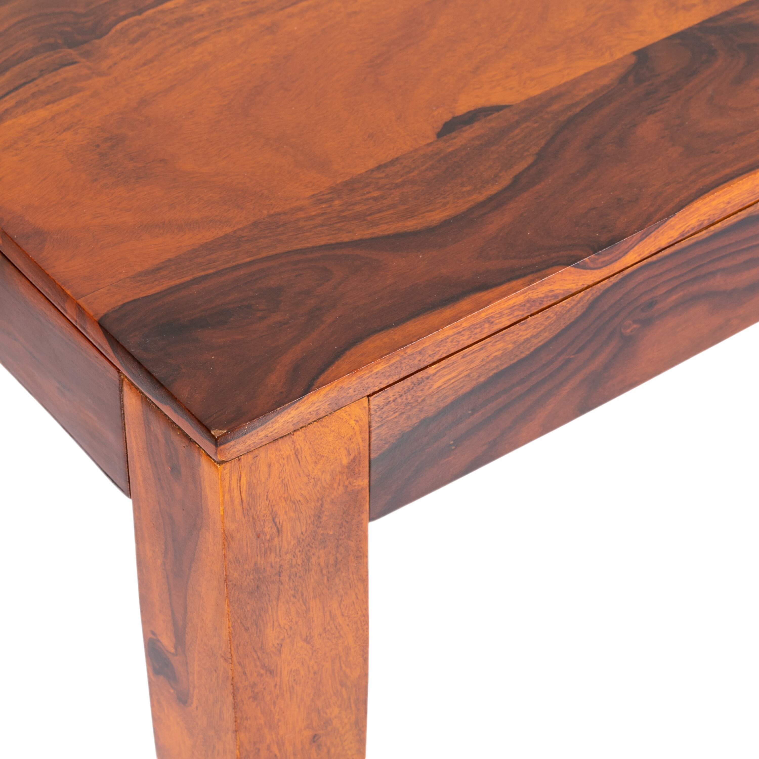 Oakmont Sheesham Wood 4 Seater Dining Table In Pine Finish