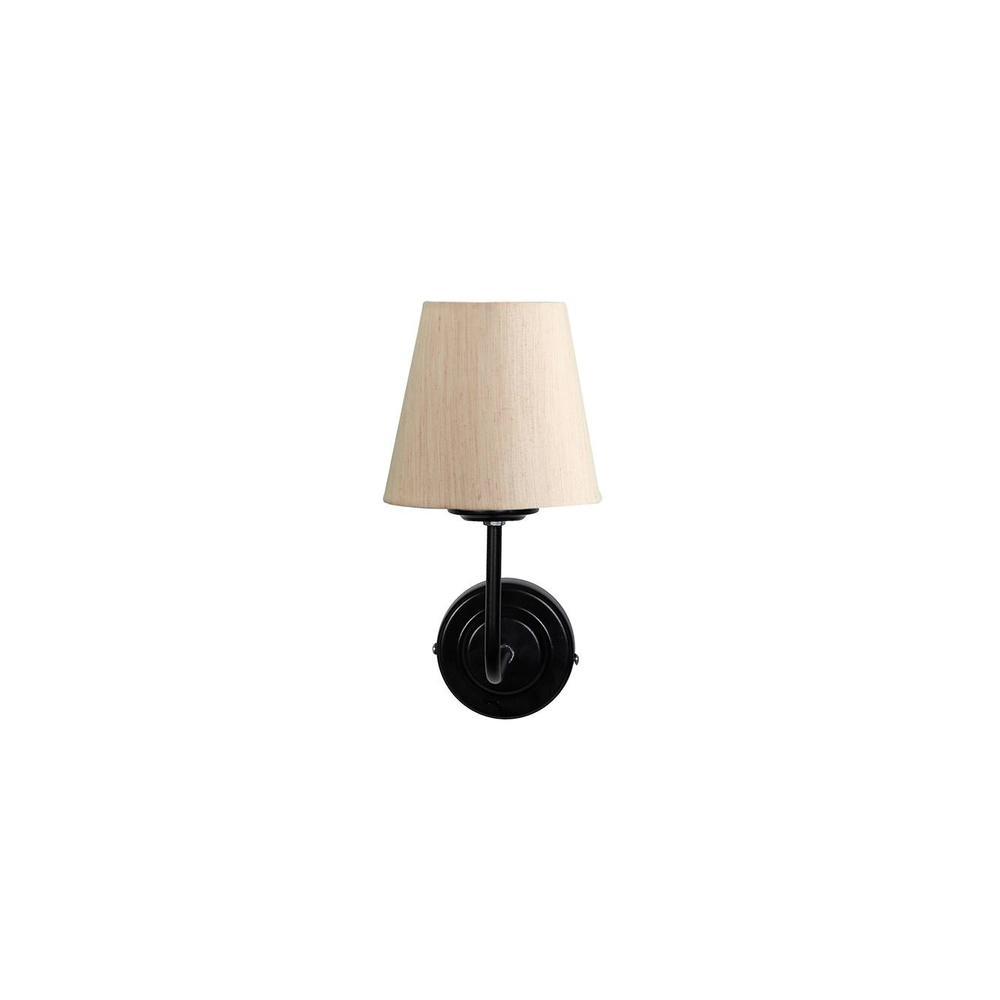 Otto Off White Cotton Wall Mounted Lamp with Iron Base (KV01)