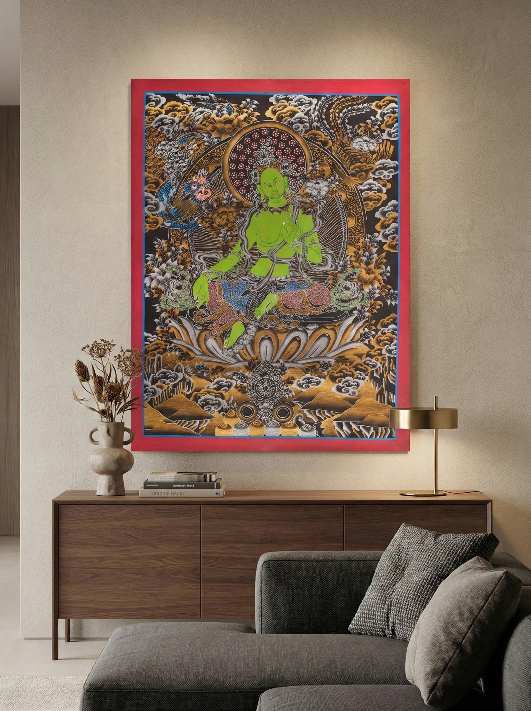 Front view of Thangka Painting