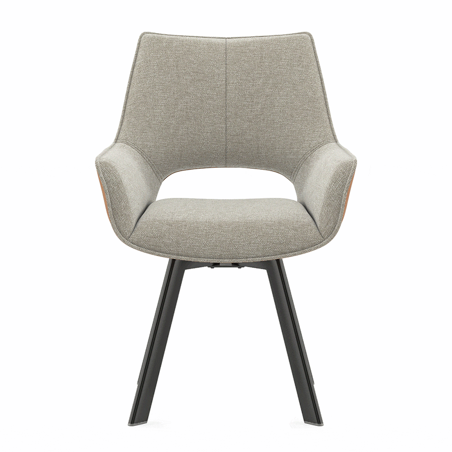 Paloma Casey 6 Seater Dining Set (Jupiter Spanish Ceramic Finish, Beige & Tan Colour)