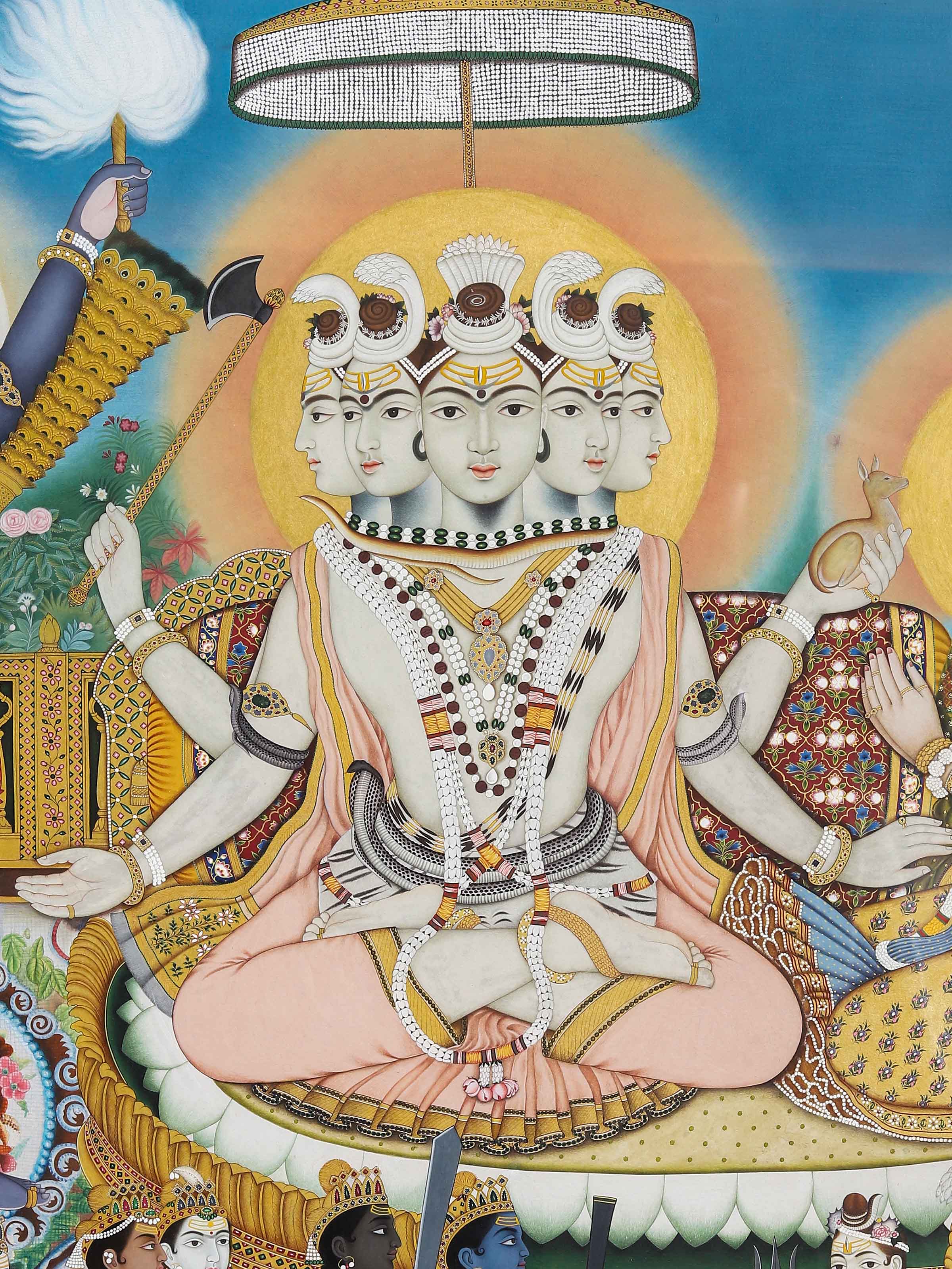 Shiv Parivar Miniature Painting