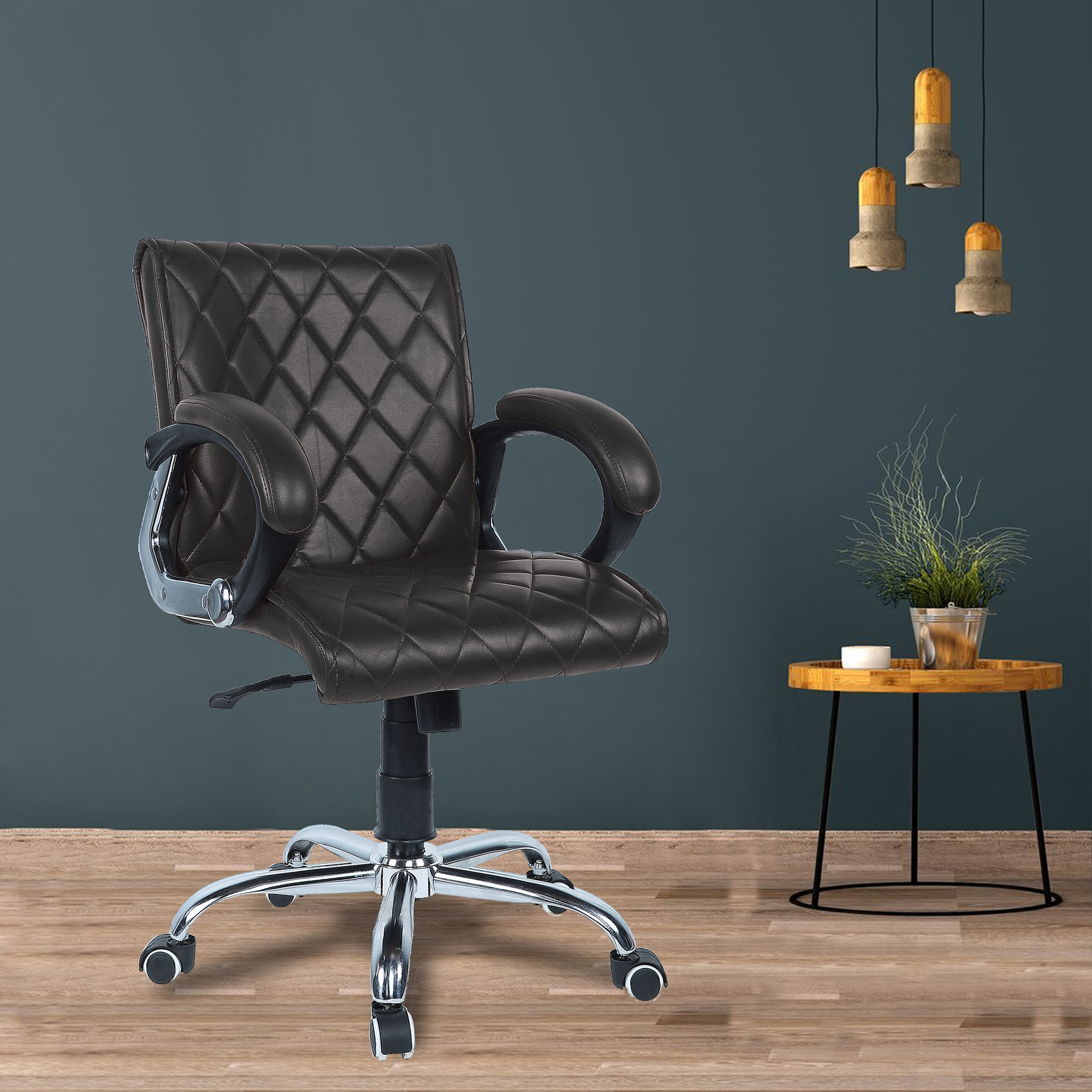Vooilea Mid Back Executive Chair in Black Colour