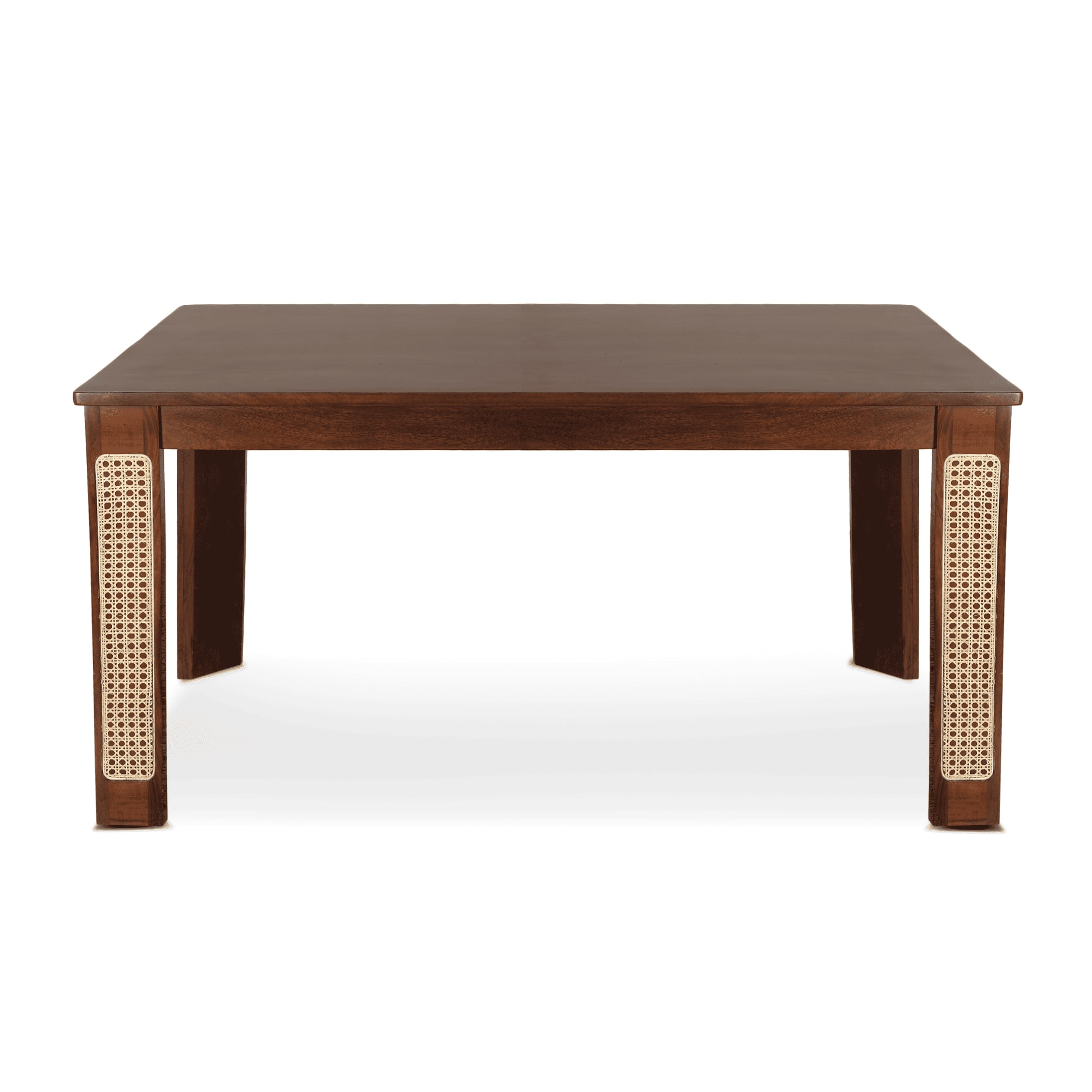 Globally Indian Sheesham Wood 6 Seater Dining Table Set With 6 Cane Backrest  Solid Wood Chair