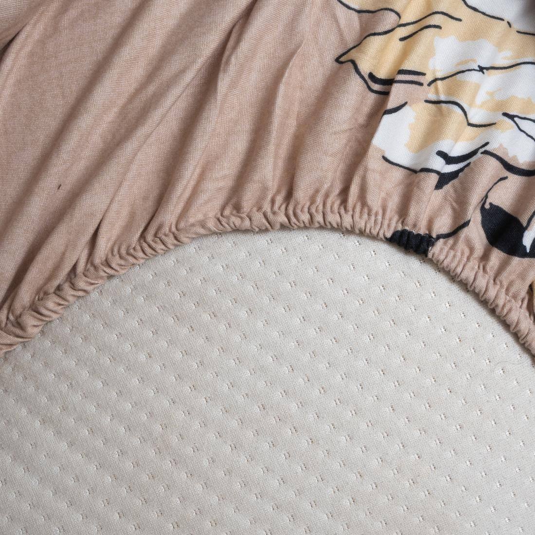 High Quality Cotton mix Double bed Fitted Bedsheets 198 cmsx 182 cms ( Pillows 46 x 49 cms)