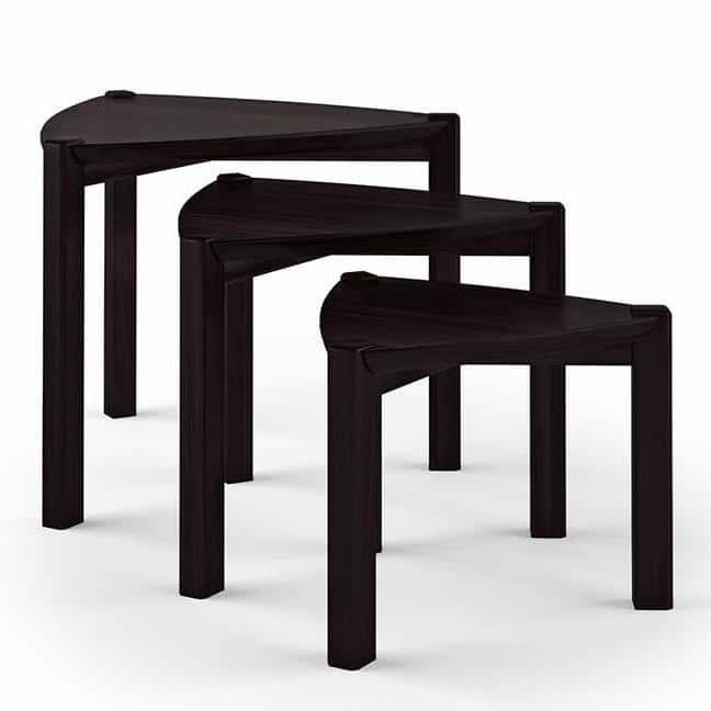 Clapton Solid Wood Side Table in Mahogany Finish