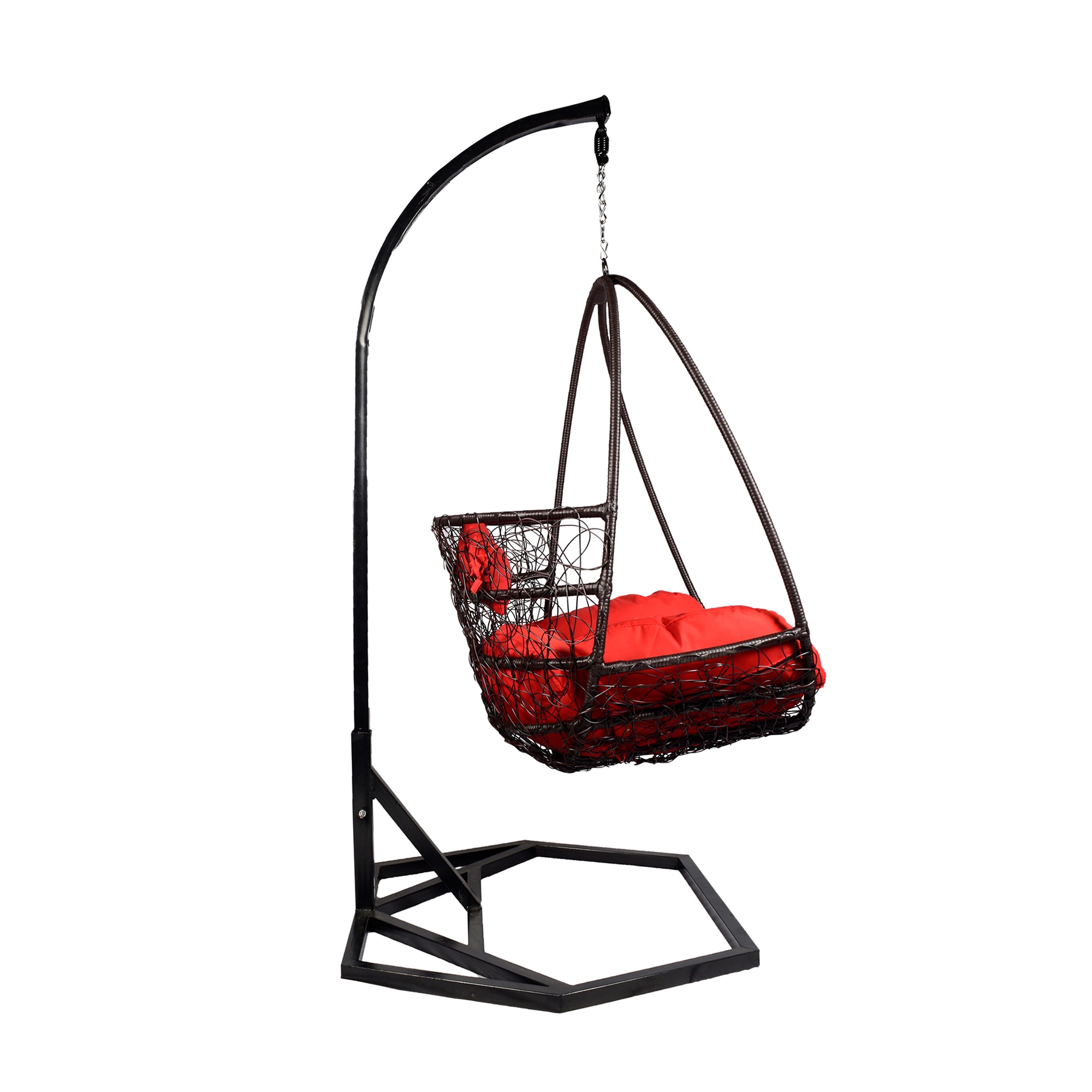 Lucerne Wicker Swing In Black Colour
