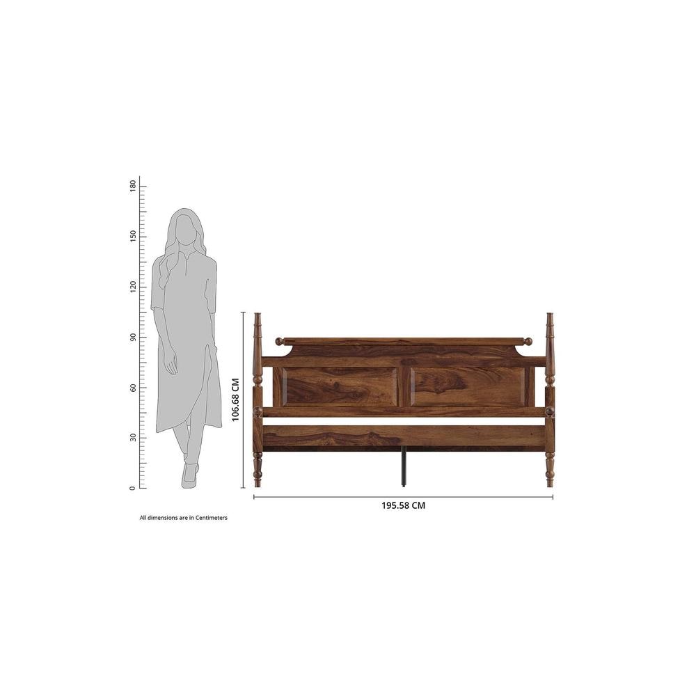 Sovereign Solid Wood King Size Non Storage Bed In Provincial Teak Finish
