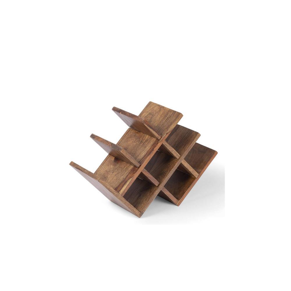 Kassel Sheesham Wood Wine Rack for 8 Bottles in Teak Finish