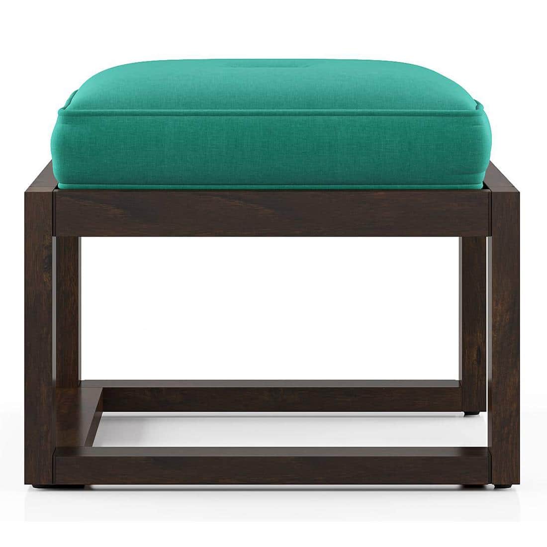 Avril Rectangular Solid Wood Coffee Table In Mango Walnut Finish and in Lagoon Green Colour