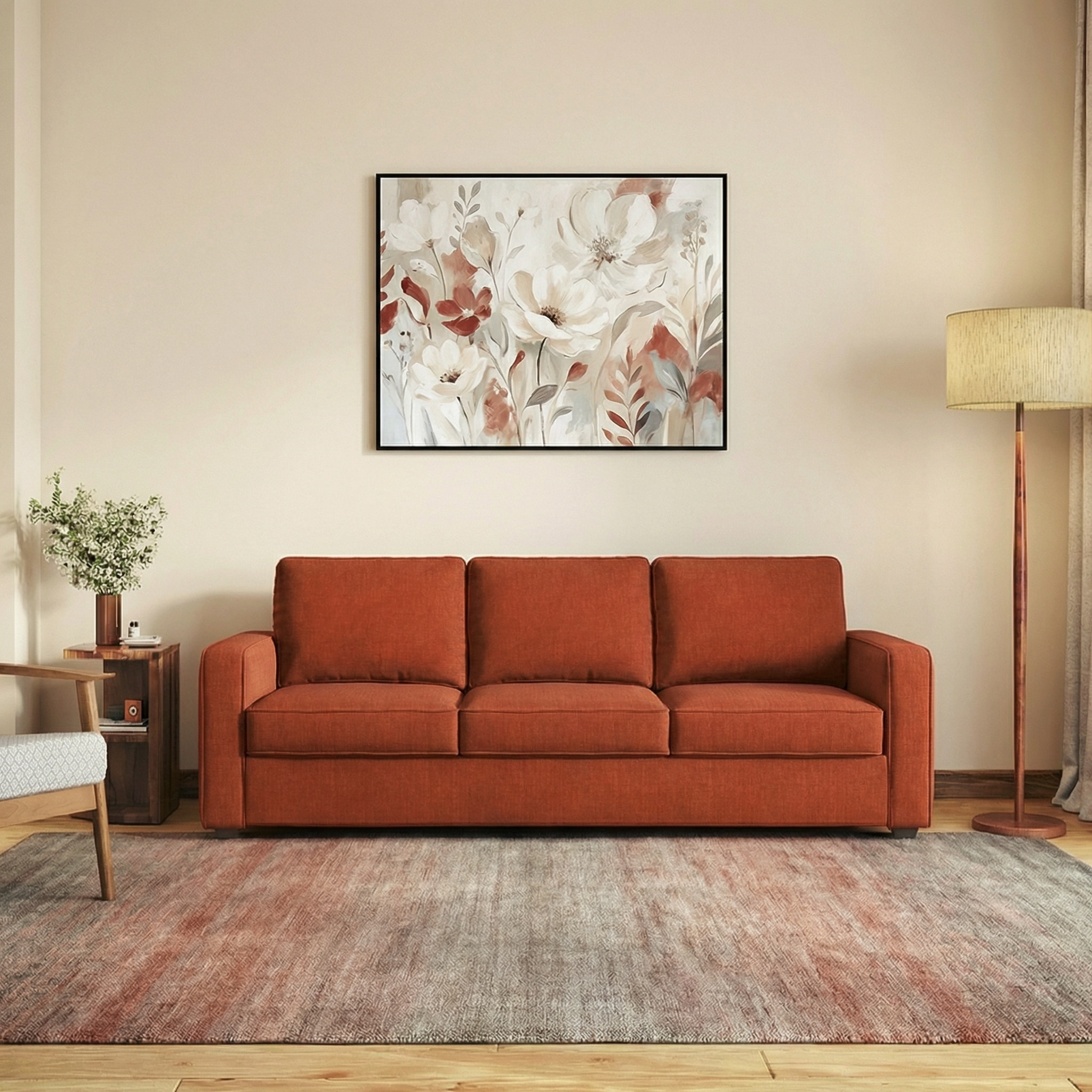 Apollo Fabric High Back 3 Seater Sofa-image-22