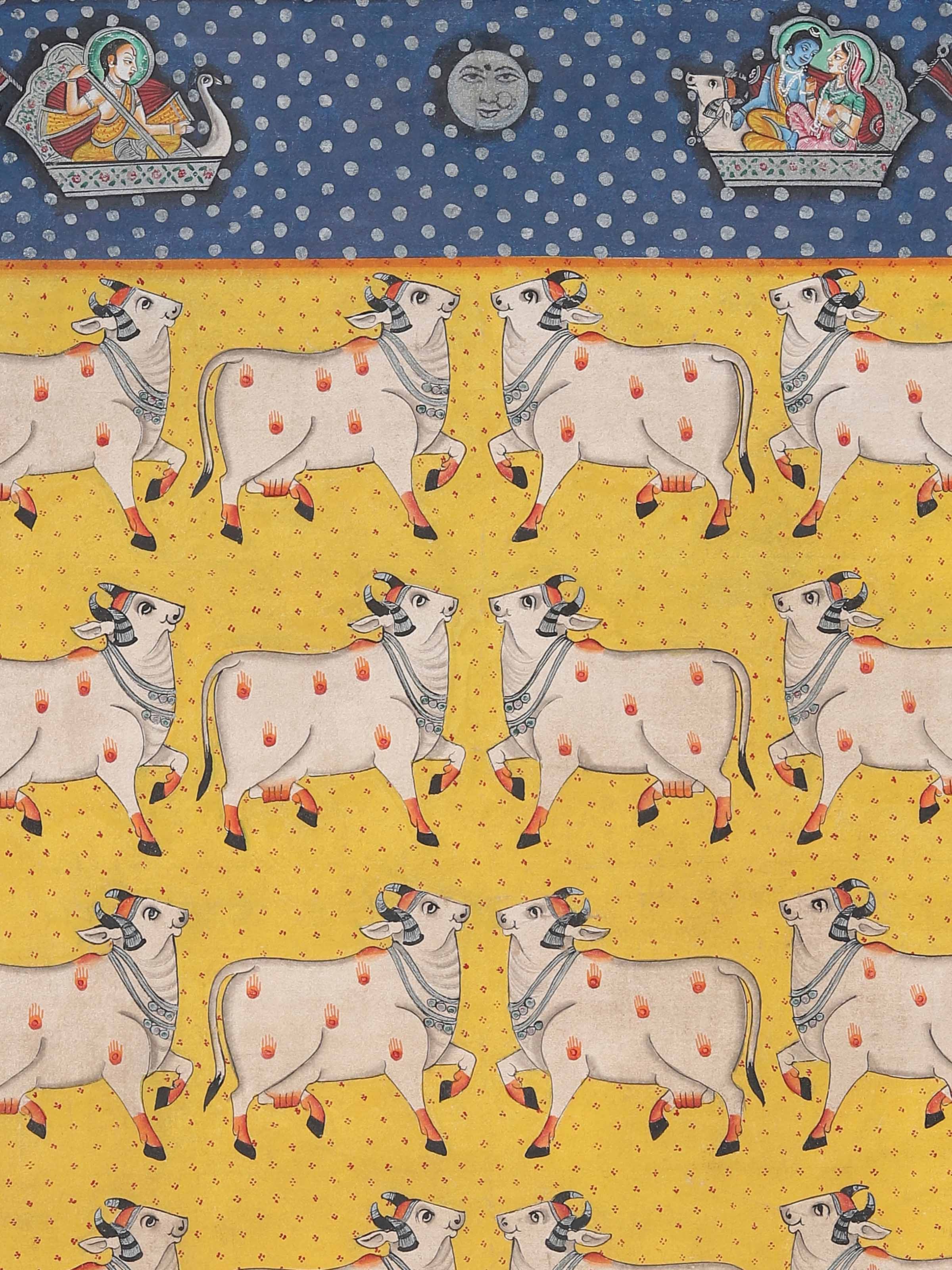 Gopashtami Cows Pichwai Painting