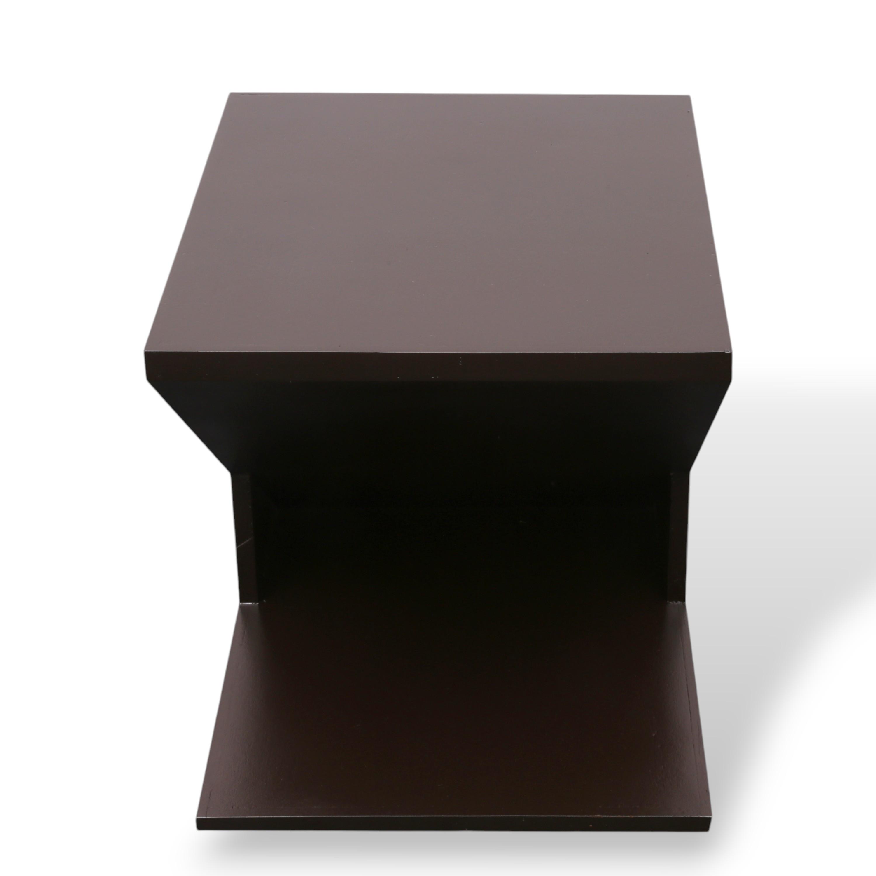 Berlin Sheesham Wood Contemporary Rectangle End Table Side Table In Extra Dark Mahagony Finish