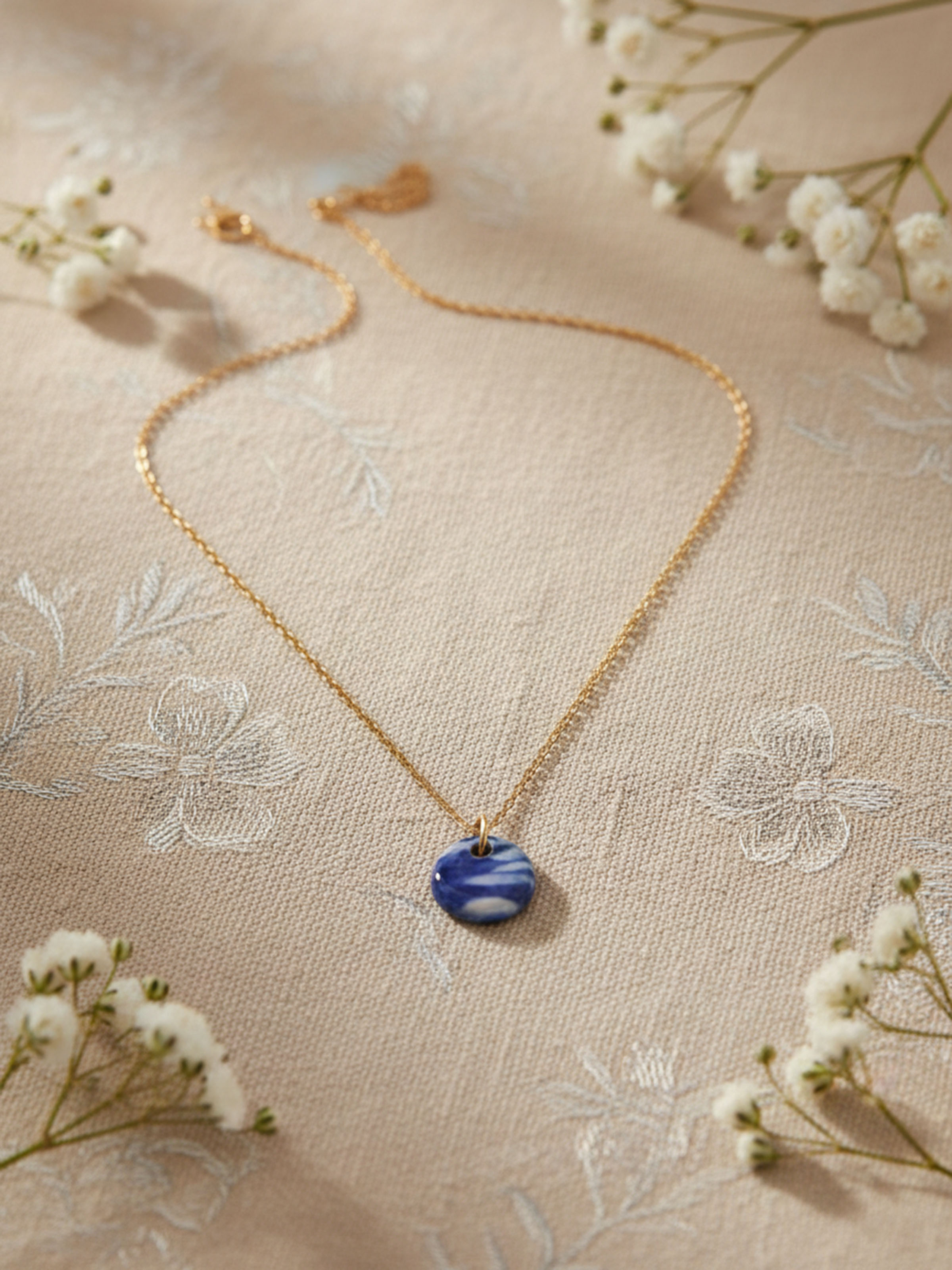 Lifestyle view of Ceramic Pendant & Chain