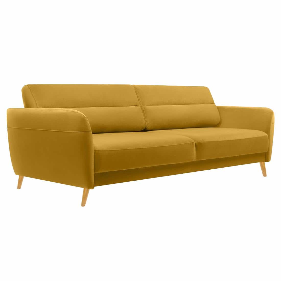 Rockson Fabric Sofa (Yellow)