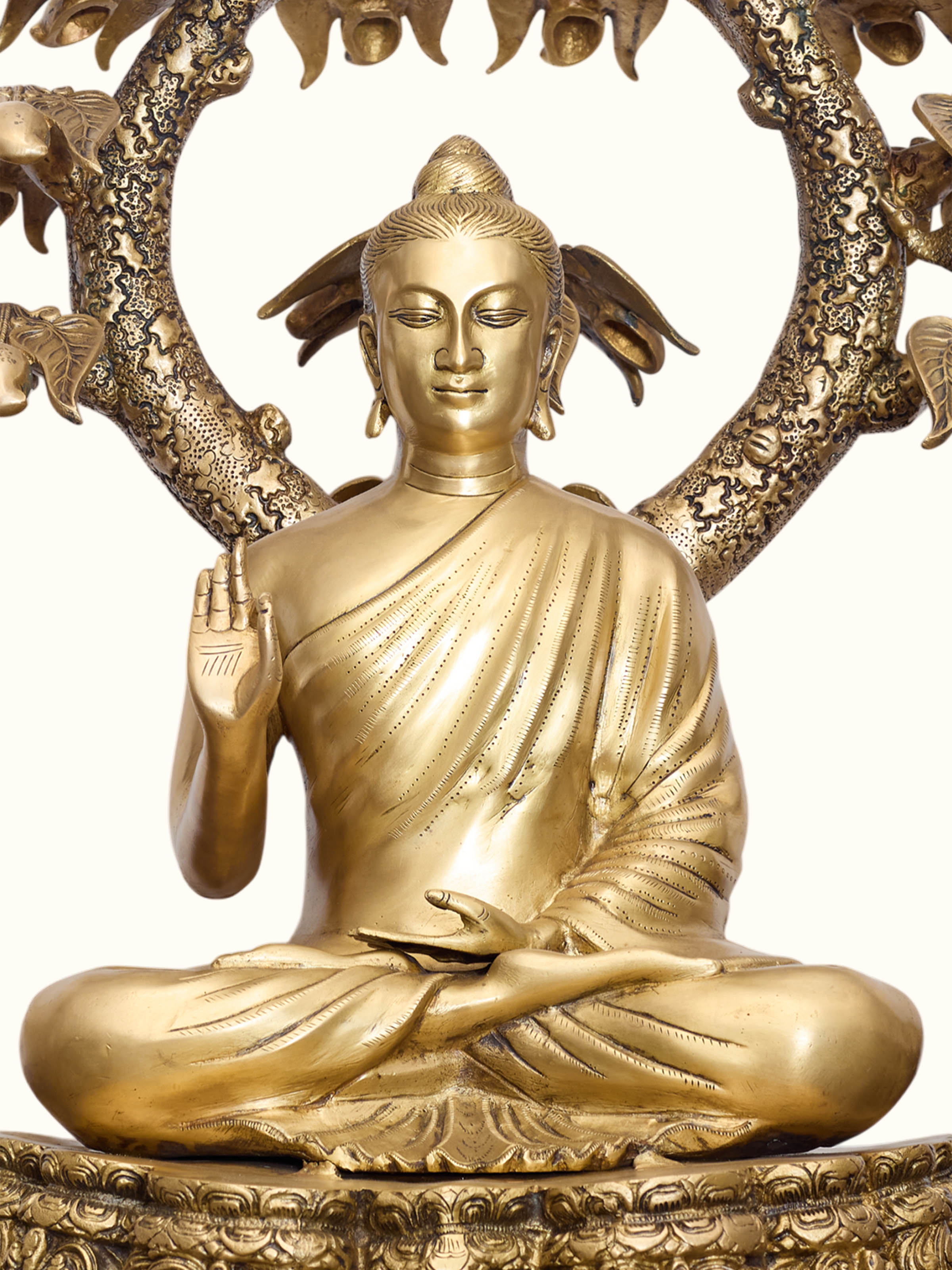 Brass Bodhi Buddha Sitting Idol