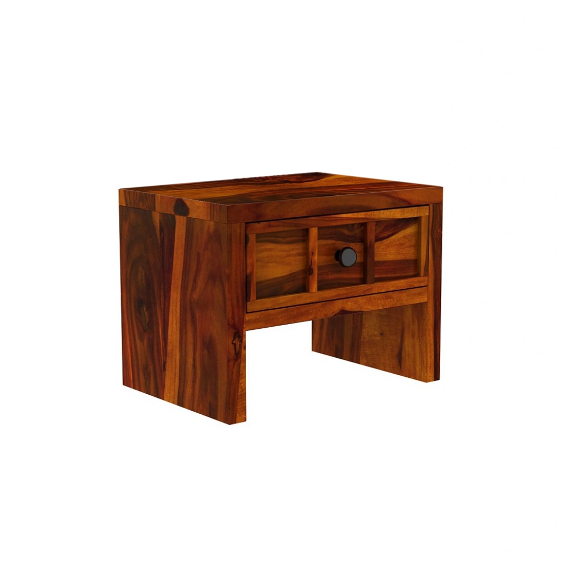 Tiana Solid Wood Bedside Table in Honey Finish