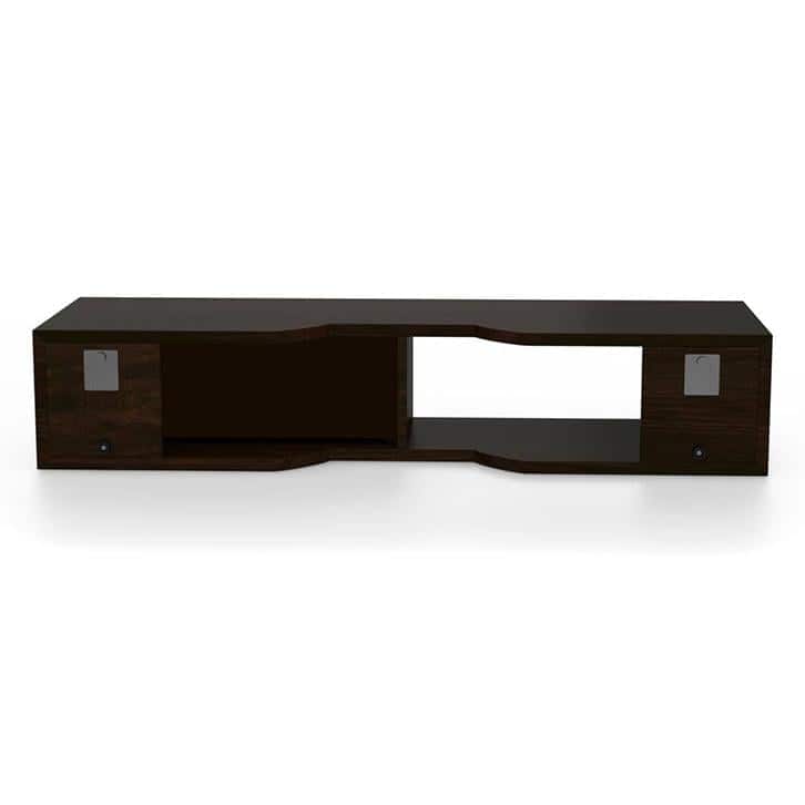Sawyer Solid Wood Wall Mounted TV Unit in Mahogany Finish