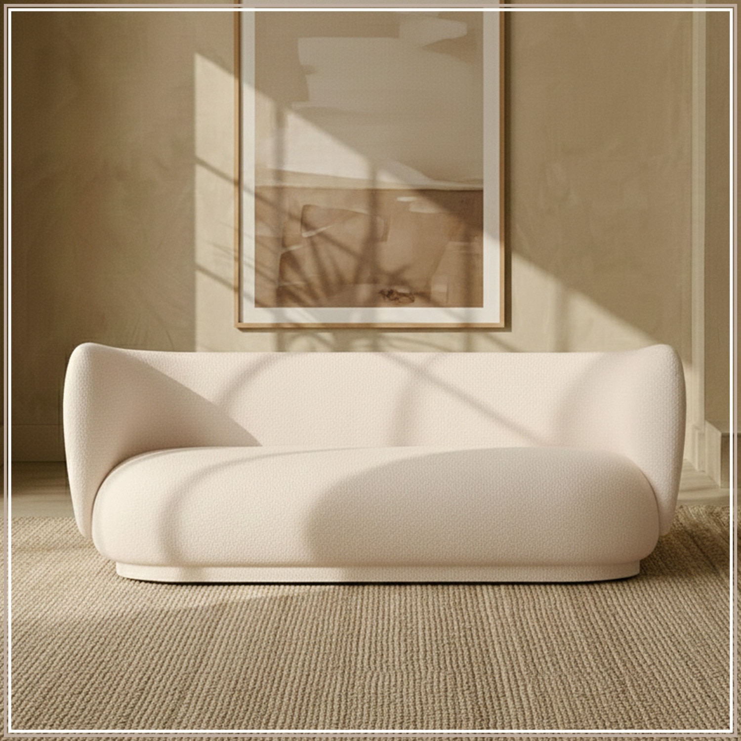Plushprestige Wood 3 Seater With Upholstery Non Storage Sofa In White Colour - Nestroots
