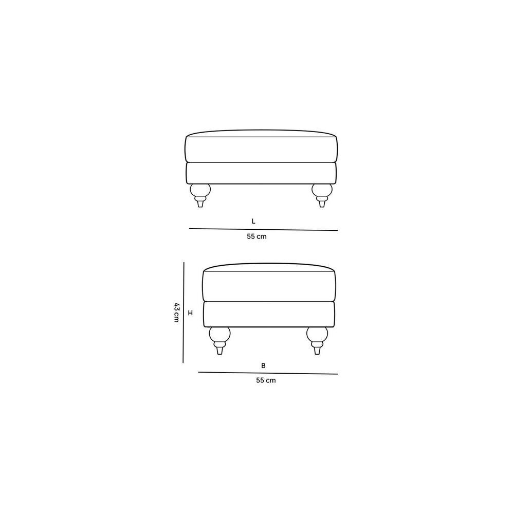 Weterlo Ottoman Color in Grey