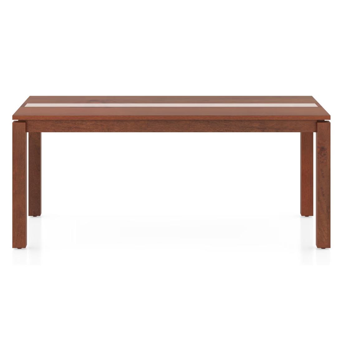 Atlas Crest Solid Wood 6 Seater Dining Table with 6 Rickman Lounge Chair