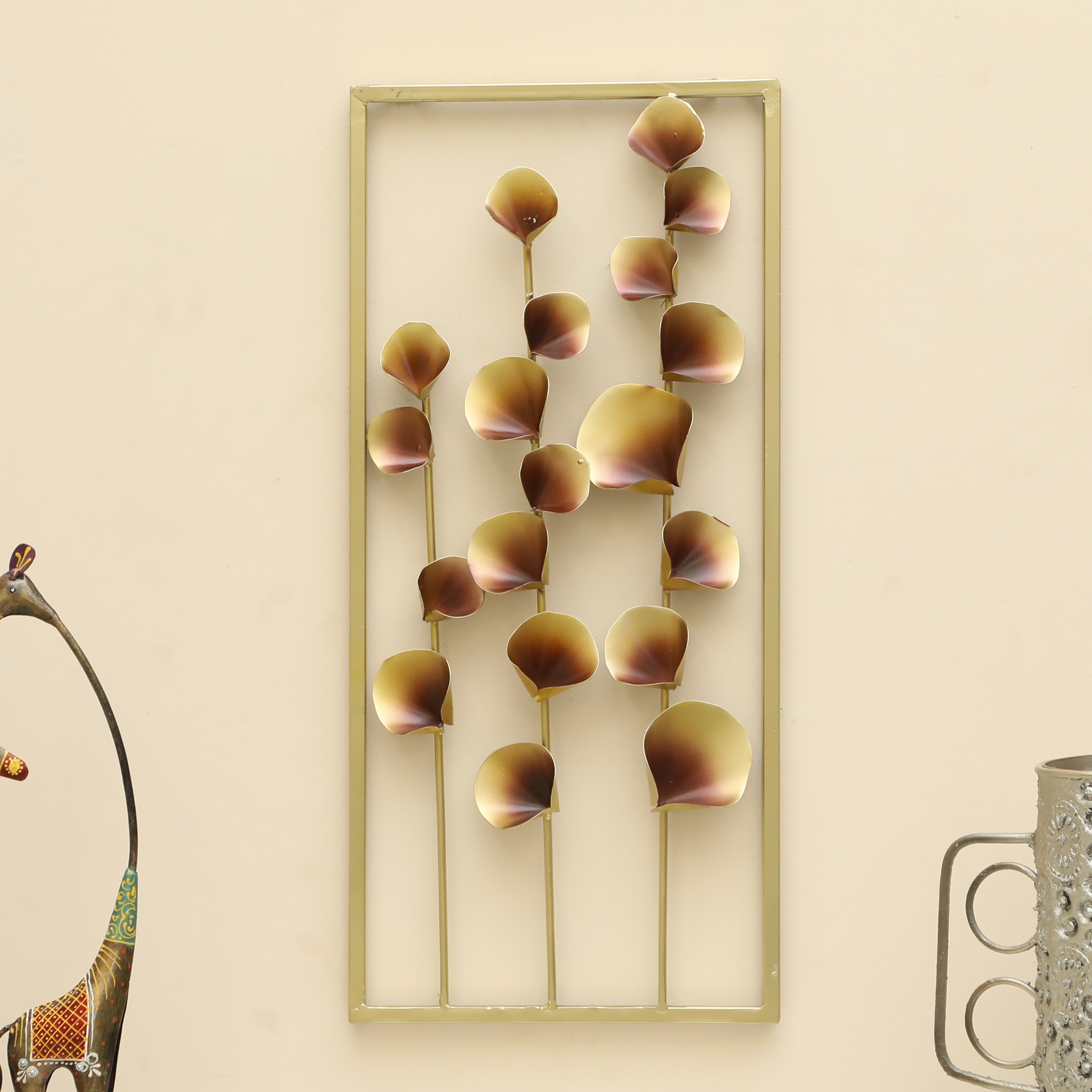 W-Falguni Abstract Metal Wall Decor in Multicolor Set of 1