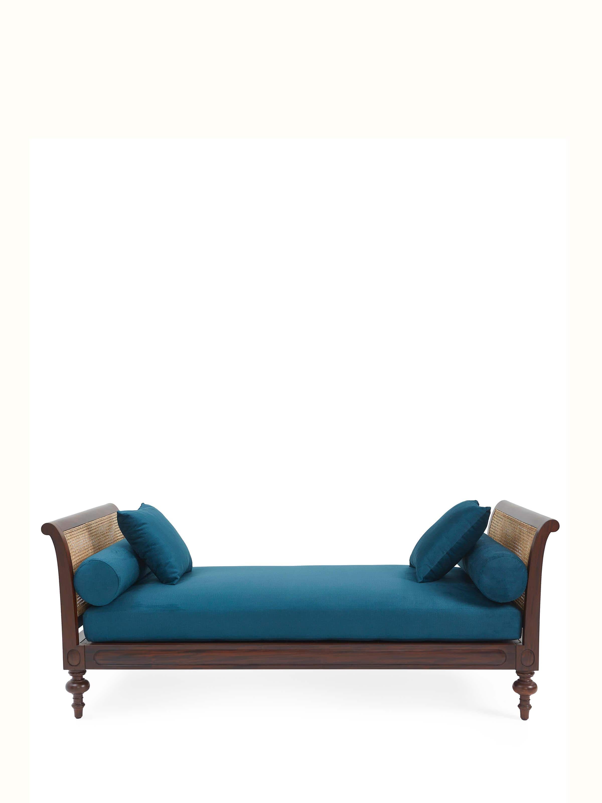 Upholestered Mahogany Wood Daybed