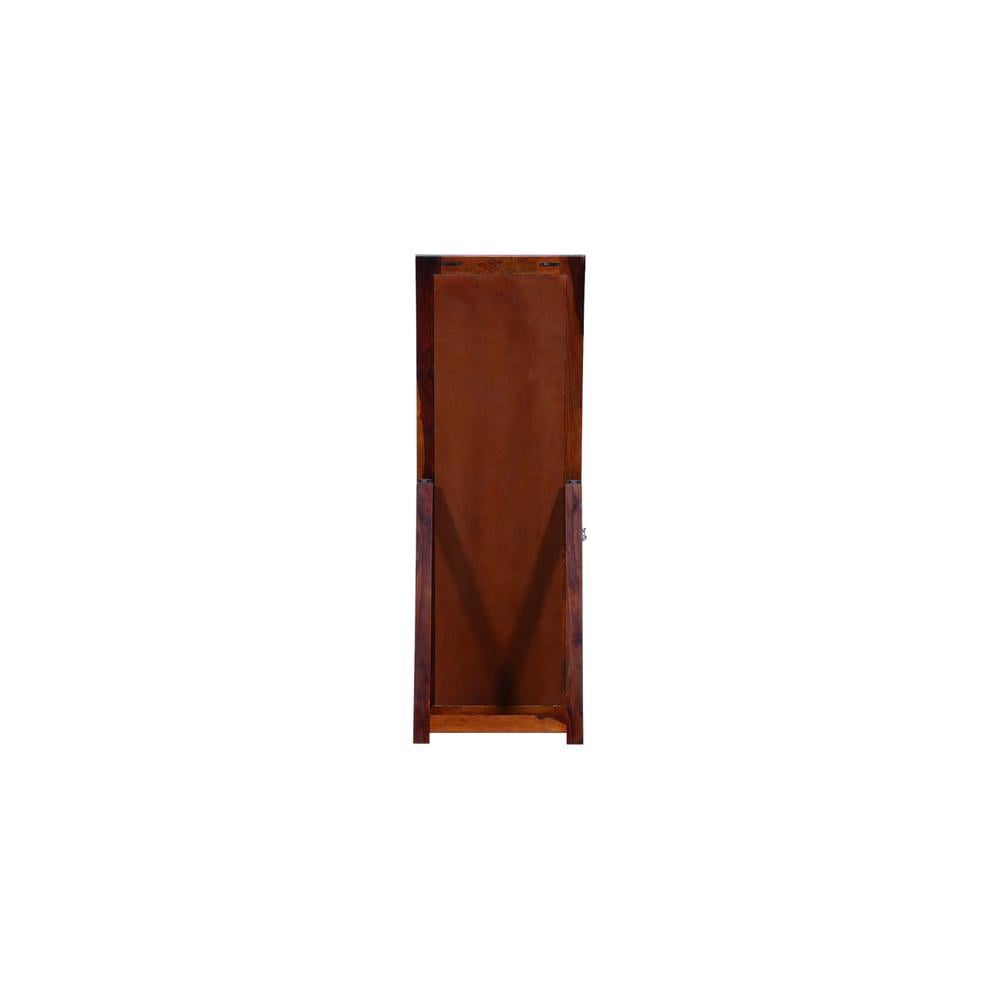 tolstoy solid wood standing mirror in honey oak colour