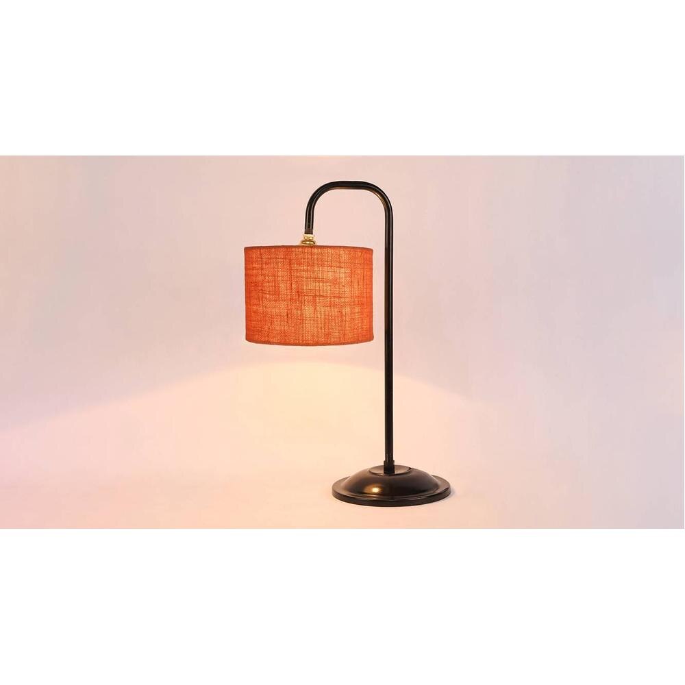 Payton Orange Jute Shade Iron Table Lamp