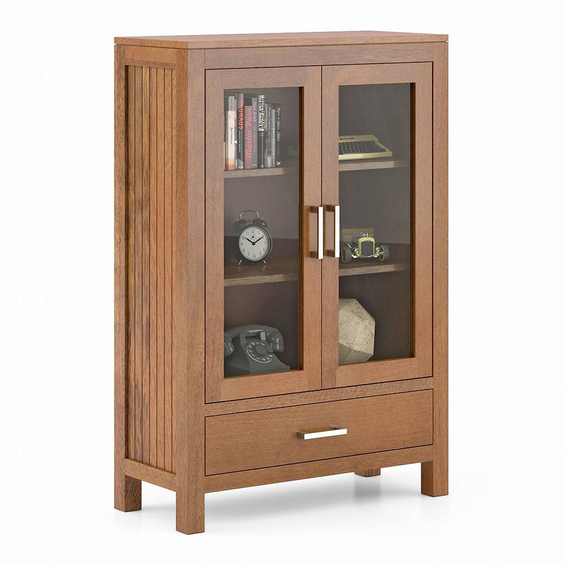 Carnegie Solid Wood Sideboard in Amber Walnut Finish