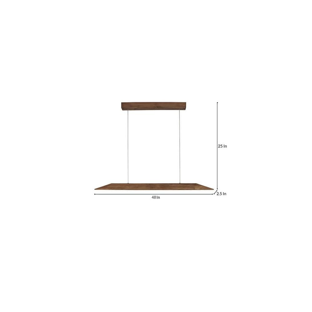 Venus 48 Brown Solid Wood Single Hanging Light