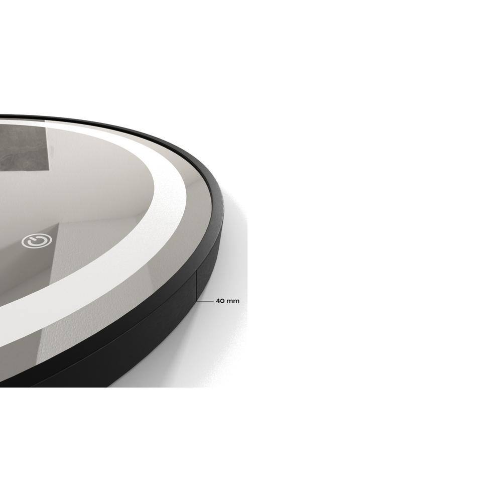 Aluminium LED Circle Decorative wall mirror by elegant arts and frames (Mirror size 800 mm)