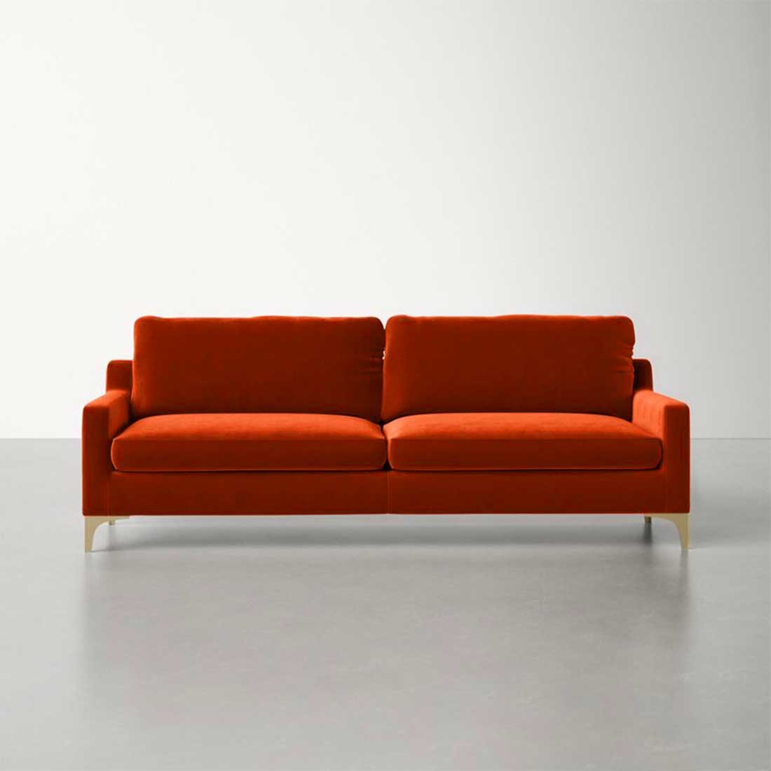 Velore Fabric Sofa (Orange)