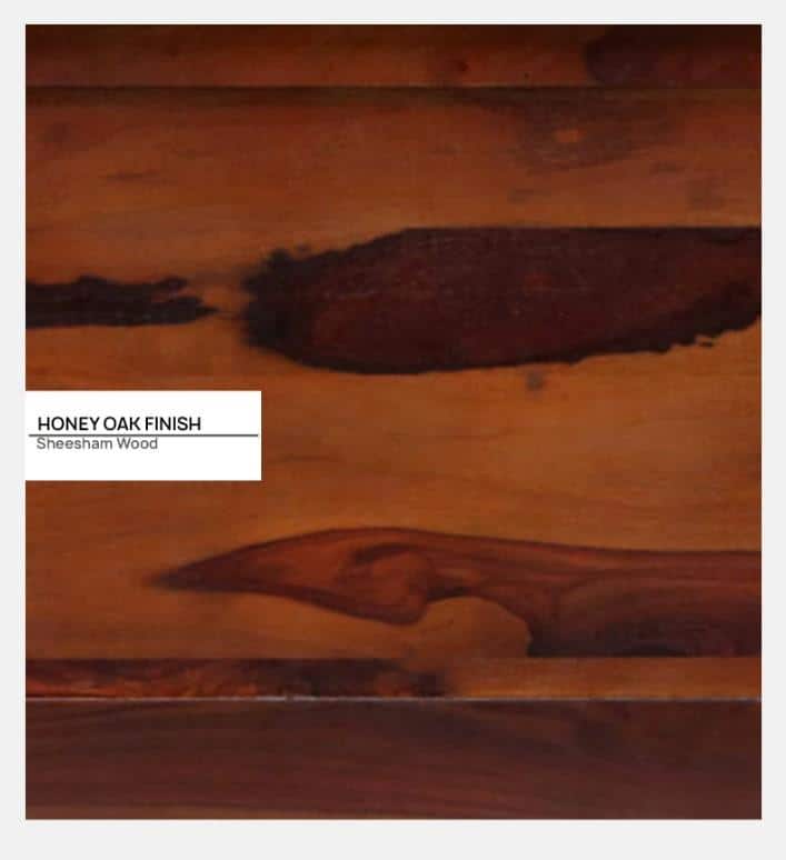 Monaco Solid Wood King Box Storage Bed In Honey Oak Finish