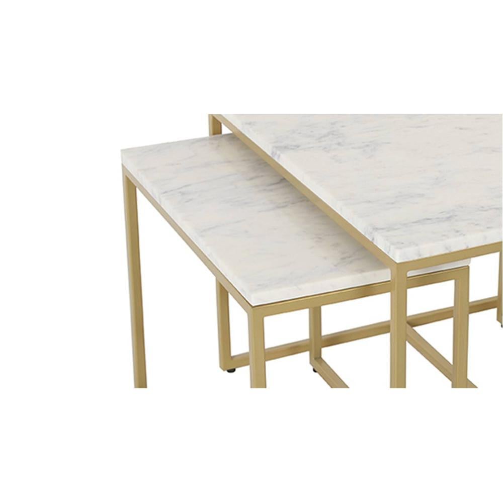 Stendal Nesting Coffee Table Set Of 3 Marble Square
