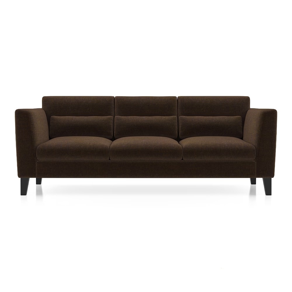 Lewis Sofa (Colour : Dark Earth, Cushion : Hard, Seater : 3+1+1)