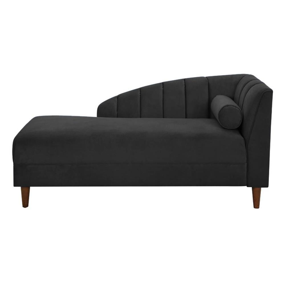 Korslund Velvet Chaise Launger in Balck Colour