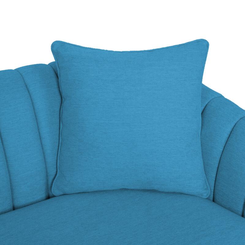 Mid Century Fabric Sofa (Torquise)