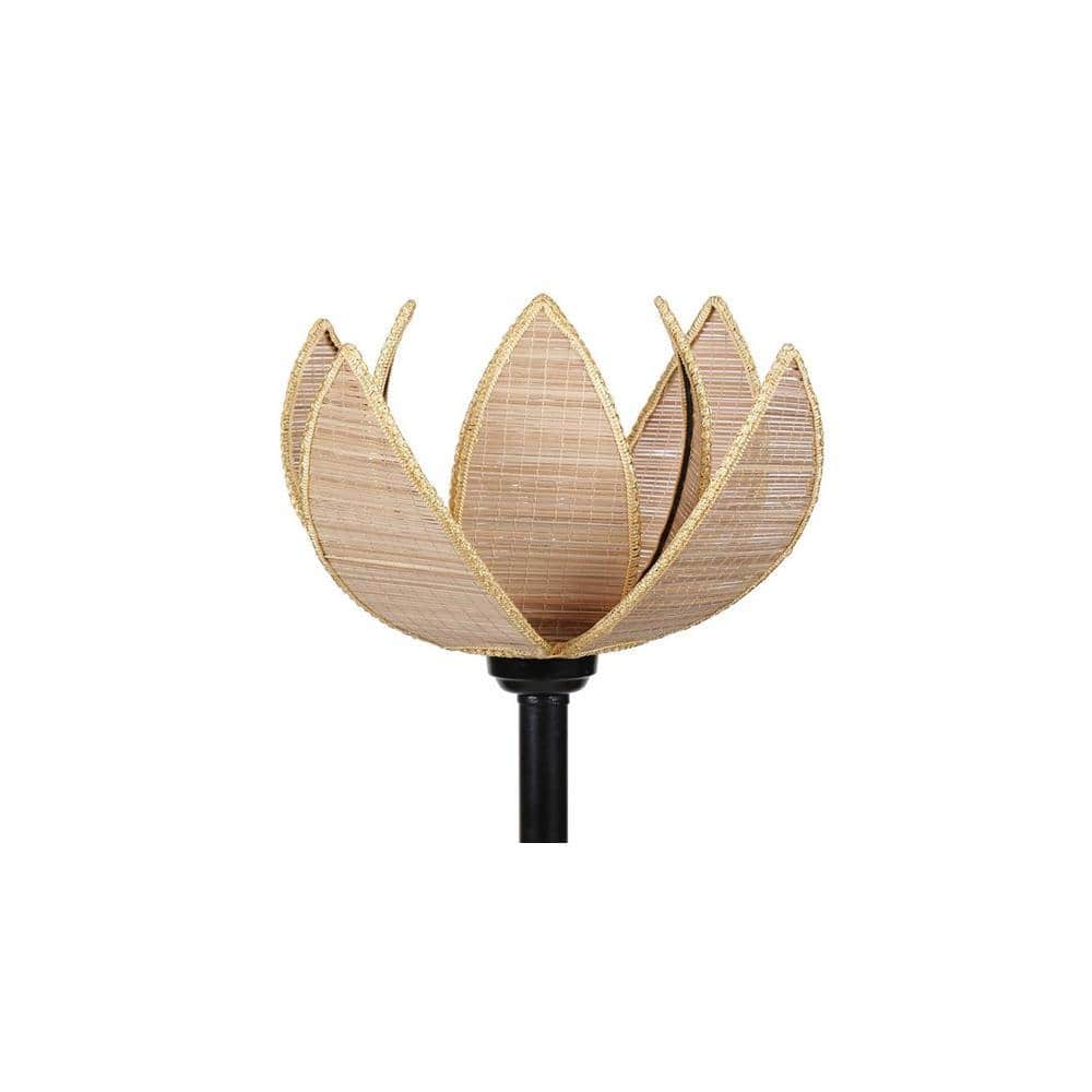 Boone Black Bamboo Shade Floor Lamp