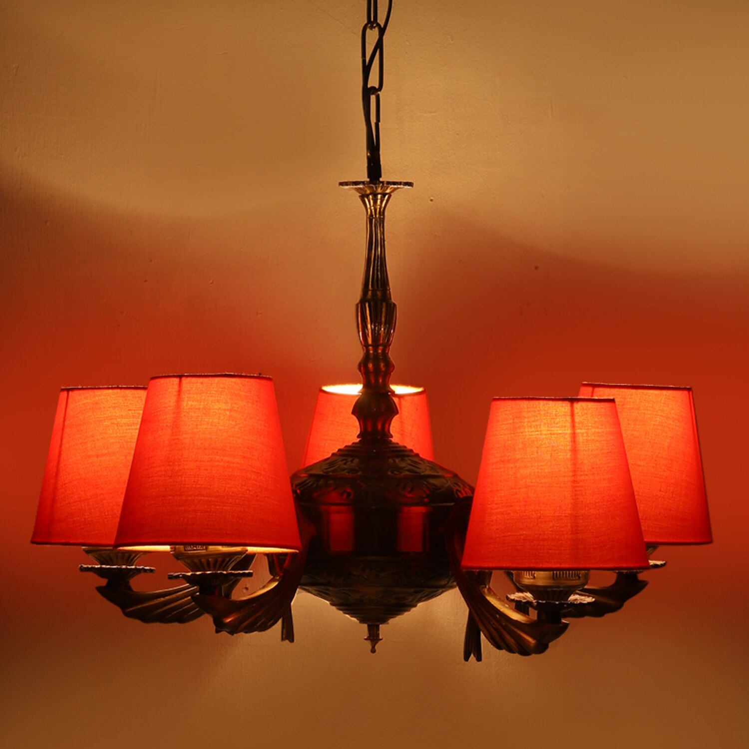 Devansh Steel Wall Mounted Lamp With Off-White Cotton Shade